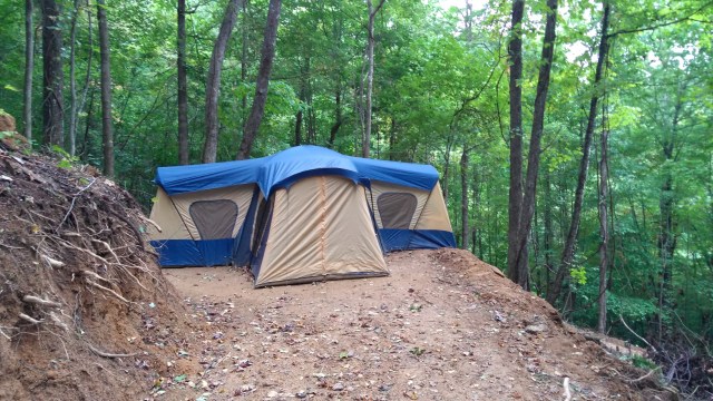 Storage Tent in its new location
